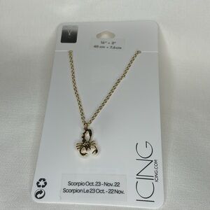 Icing Scorpio Necklace Gold